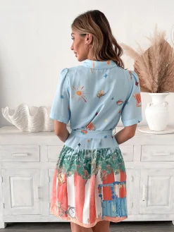 Online Dakoda Dress - Multi Linen Dresses|Shirt Dresses