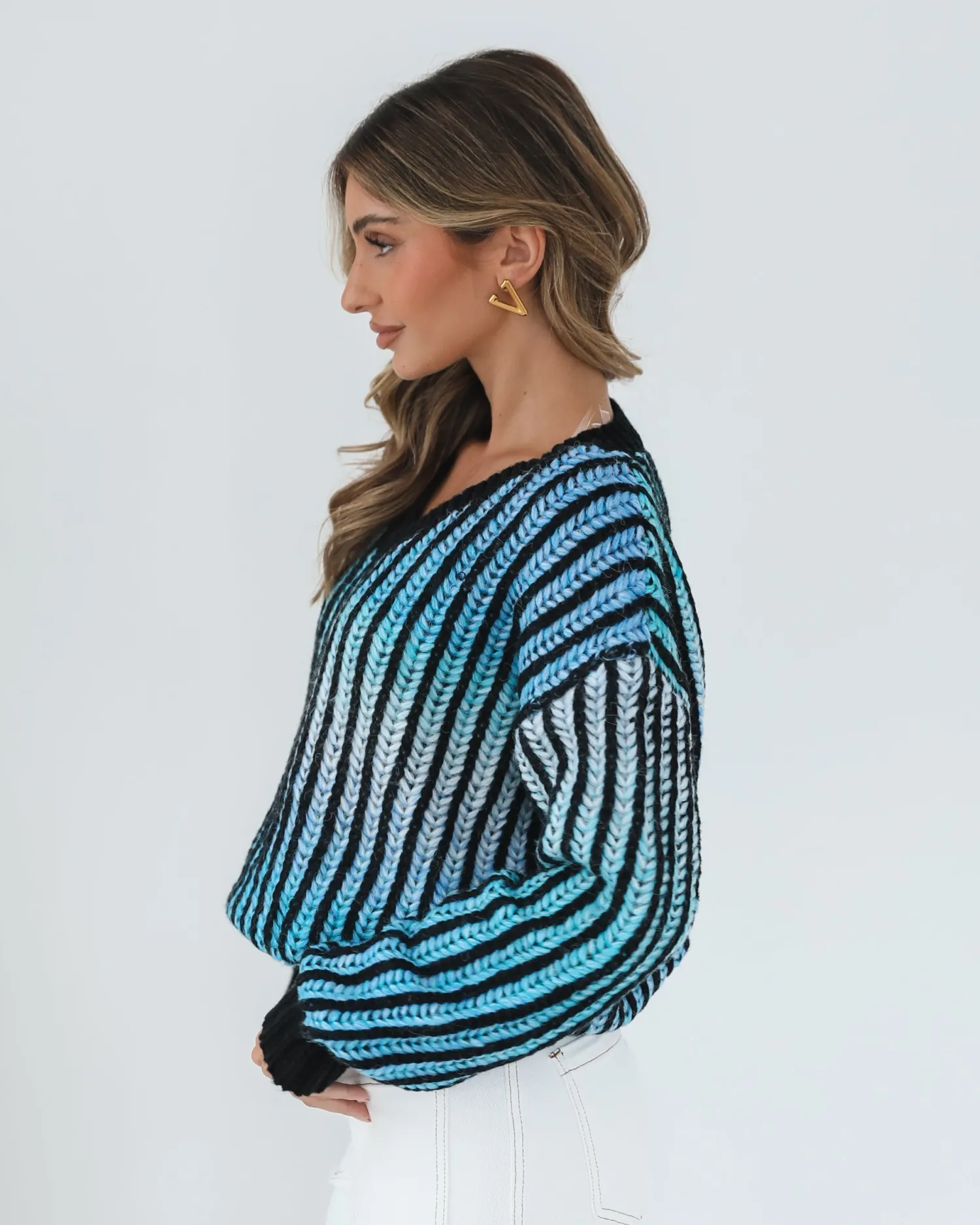 Discount Daleena Knit - Blue Multi Jumpers|Jumpers