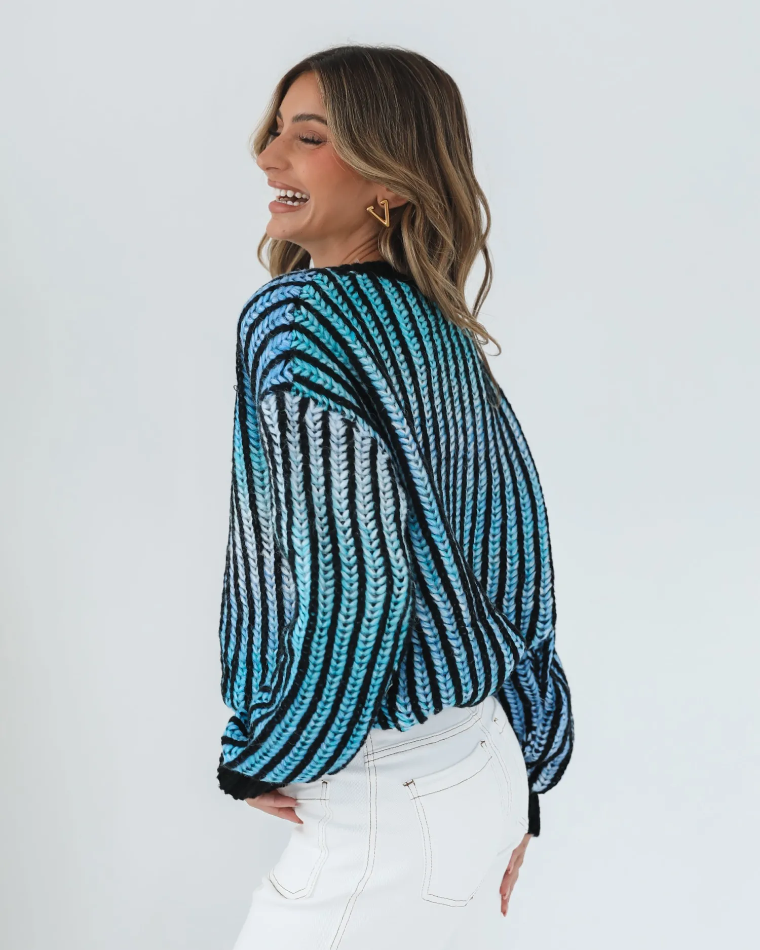 Discount Daleena Knit - Blue Multi Jumpers|Jumpers