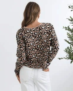 New Davia Cardigan - Camel Print Cardigans|Jumpers