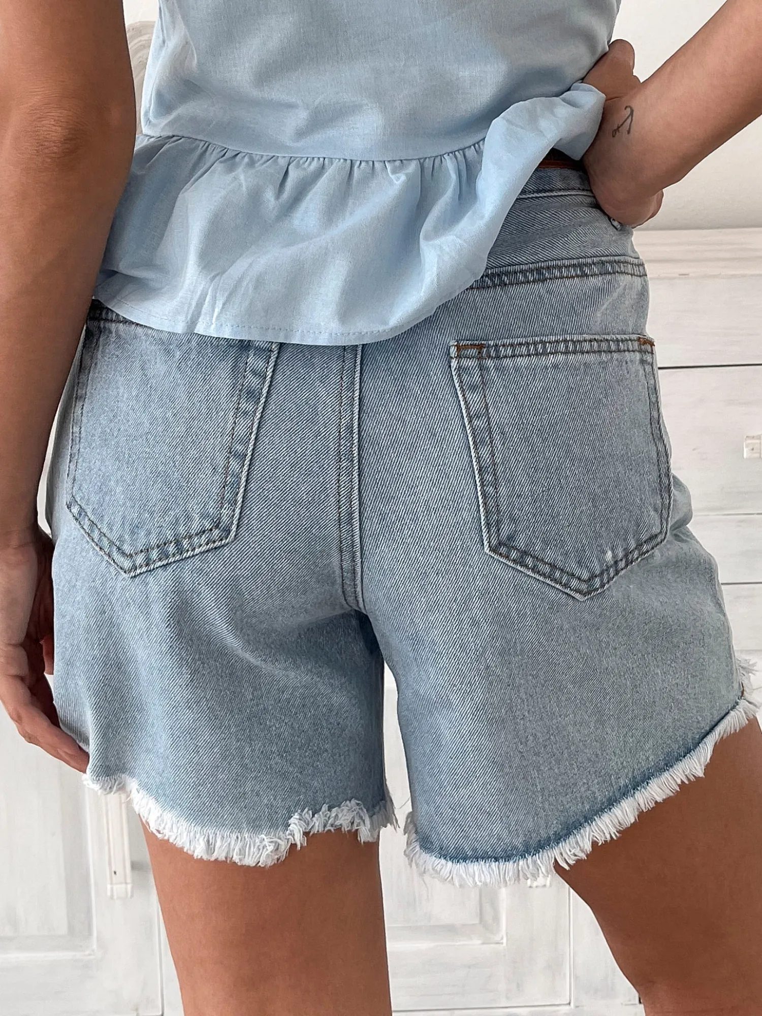 Daylin Shorts - Light Blue Shorts|Bottoms