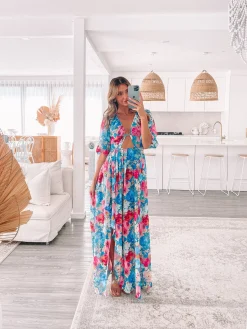 Online Delarina Dress - Multi Floral Floral Dresses|Cut Out Dresses