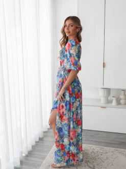 Online Delarina Dress - Multi Floral Floral Dresses|Cut Out Dresses