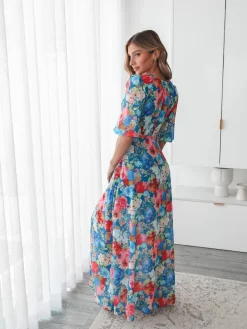 Online Delarina Dress - Multi Floral Floral Dresses|Cut Out Dresses