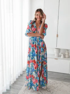 Online Delarina Dress - Multi Floral Floral Dresses|Cut Out Dresses