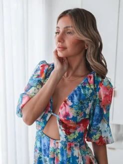 Online Delarina Dress - Multi Floral Floral Dresses|Cut Out Dresses