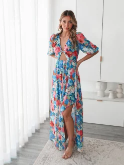 Online Delarina Dress - Multi Floral Floral Dresses|Cut Out Dresses