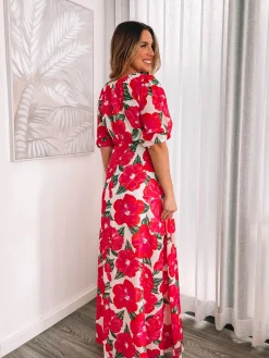 Outlet Delarina Dress - Pink Floral Floral Dresses|Cut Out Dresses