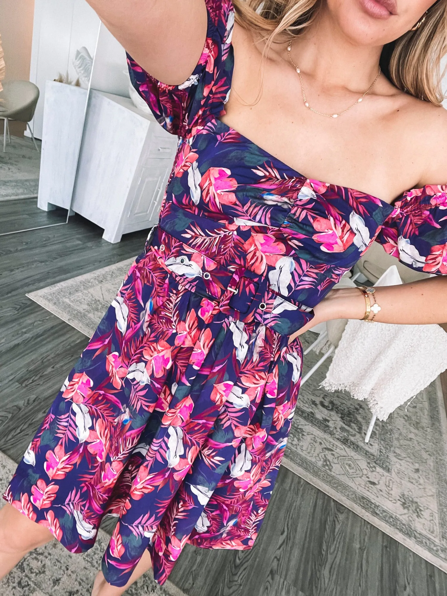Online Devira Dress - Purple Rainforest Floral Dresses|Curve Dresses