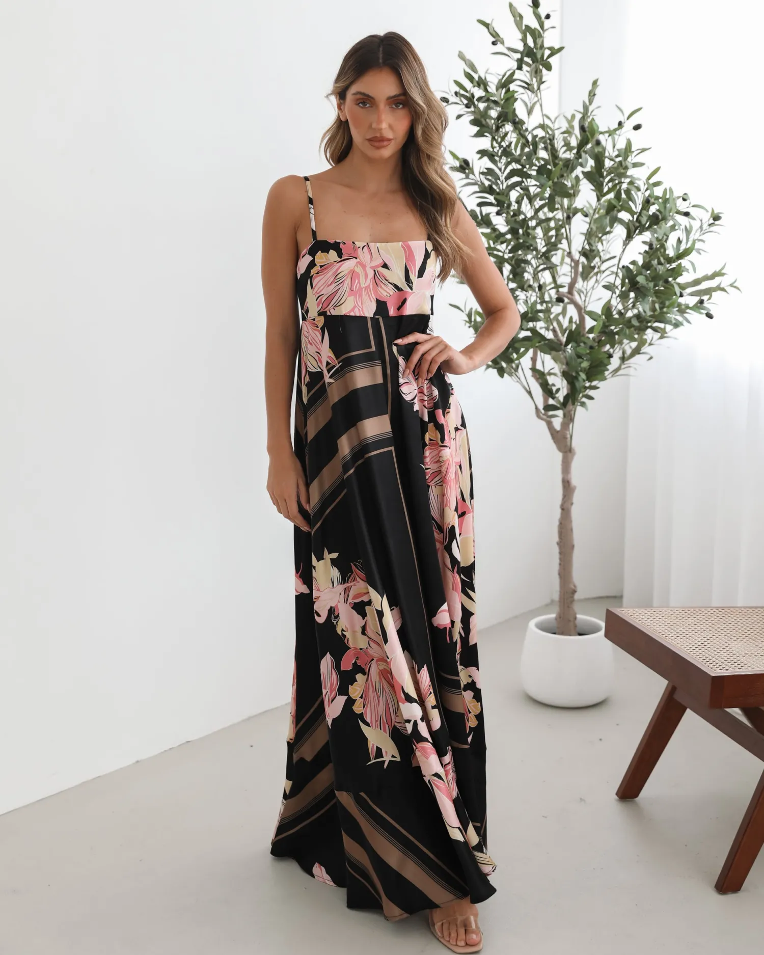 Discount Deyah Dress - Black Floral Floral Dresses|Maternity Dresses