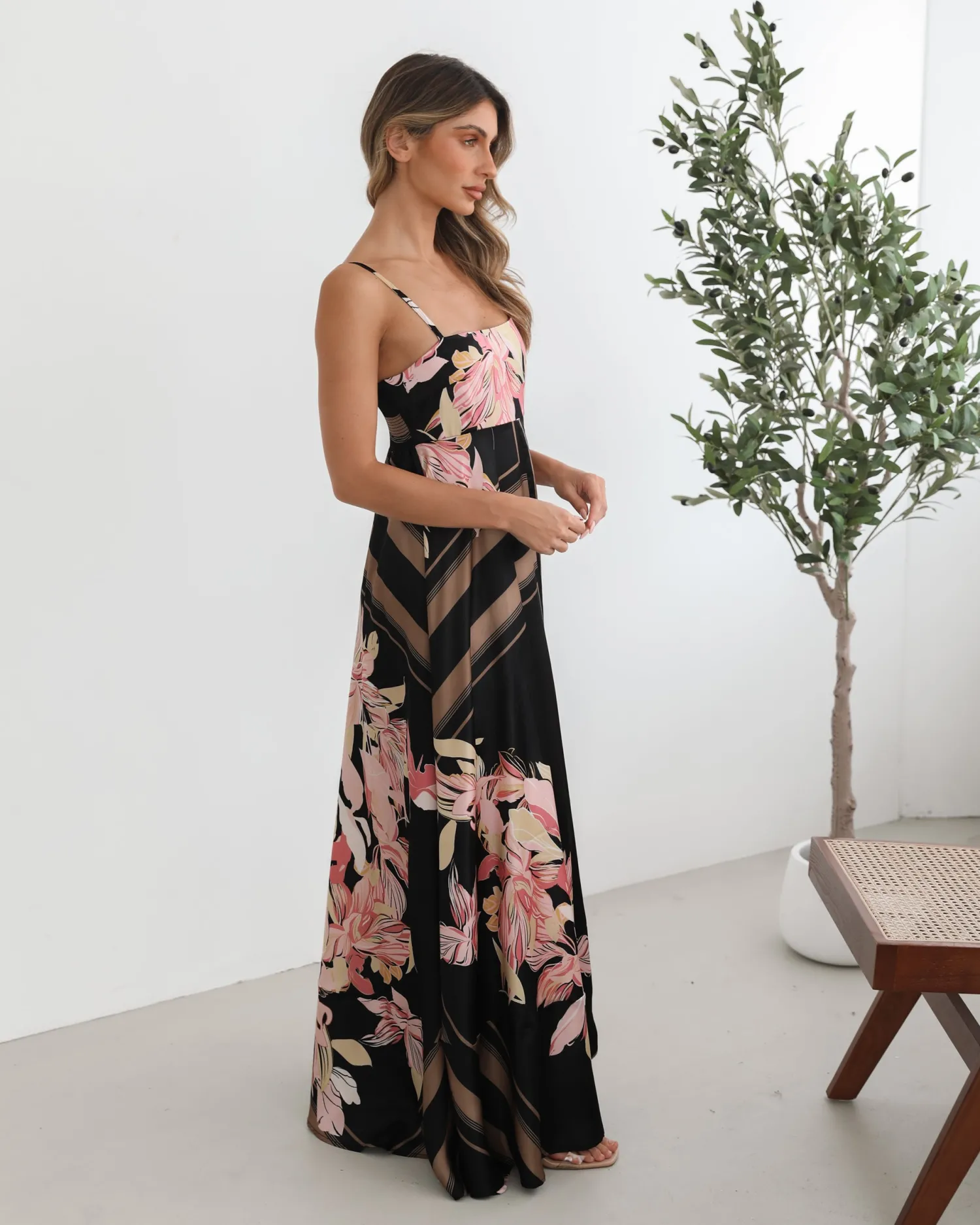 Discount Deyah Dress - Black Floral Floral Dresses|Maternity Dresses