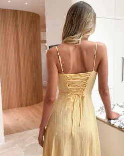 Best Edanna Dress - Yellow Maternity Dresses|Midi Dresses
