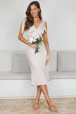 Best Eleanora Dress - Champagne Curve Dresses|Midi Dresses