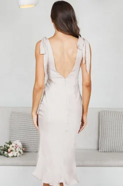 Best Eleanora Dress - Champagne Curve Dresses|Midi Dresses