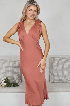 Eleanora Dress - Rust Curve Dresses|Midi Dresses