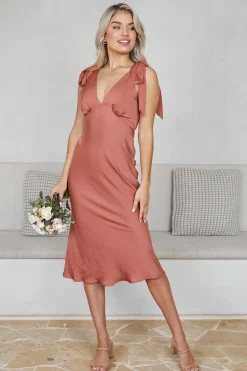 Eleanora Dress - Rust Curve Dresses|Midi Dresses