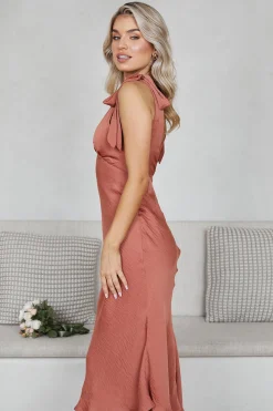 Eleanora Dress - Rust Curve Dresses|Midi Dresses