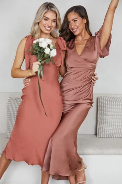 Eleanora Dress - Rust Curve Dresses|Midi Dresses