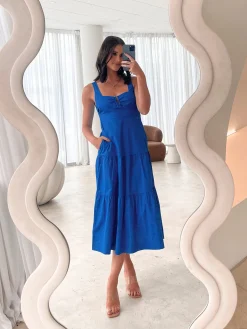 Hot Eline Dress - Blue Curve Dresses|Maternity Dresses