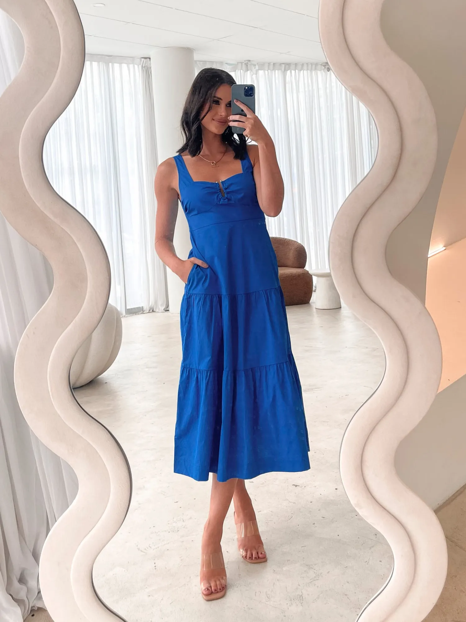 Hot Eline Dress - Blue Curve Dresses|Maternity Dresses