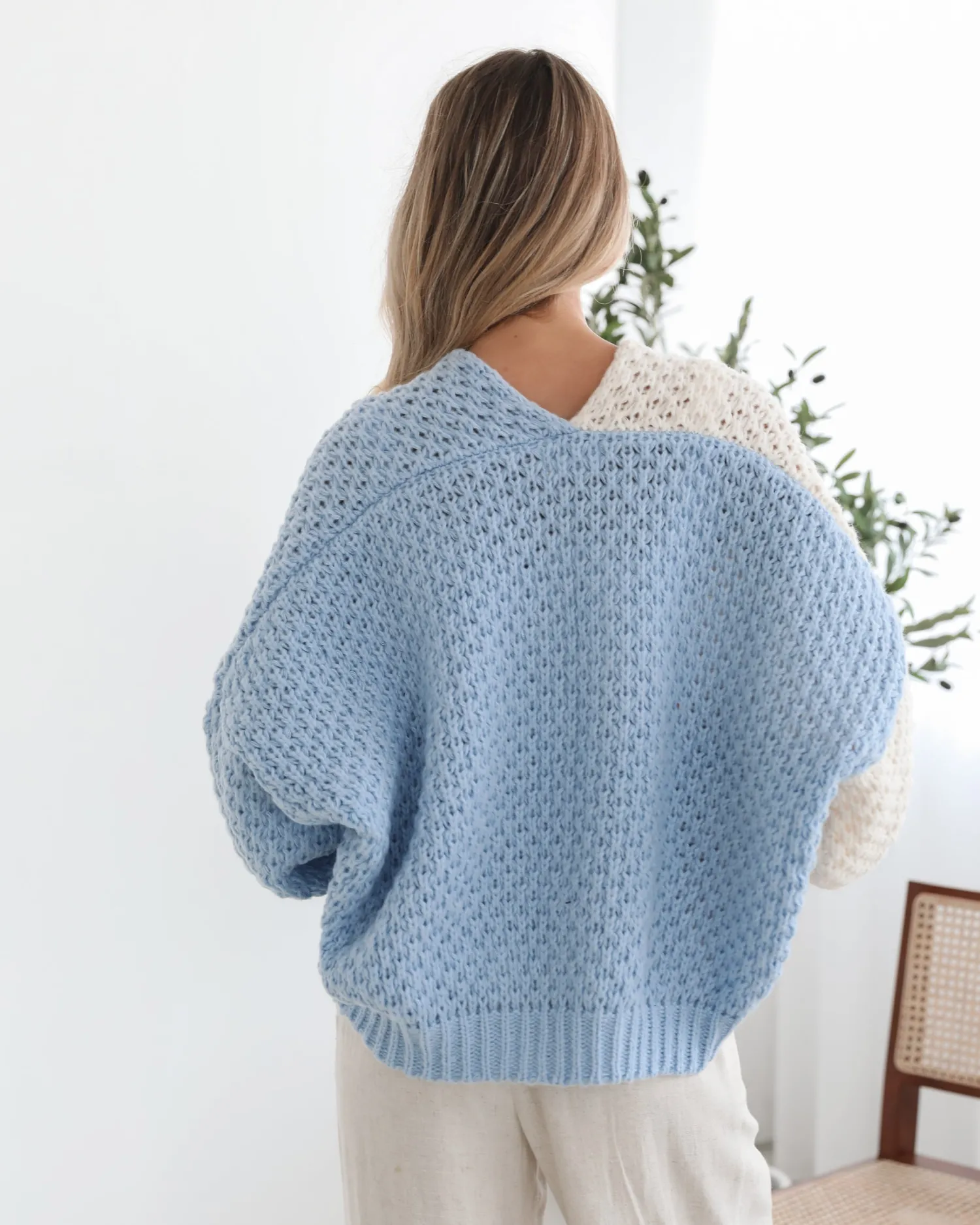 Sale Elvia Cardigan - Blue Multi Cardigans|Knitwear & Jumpers