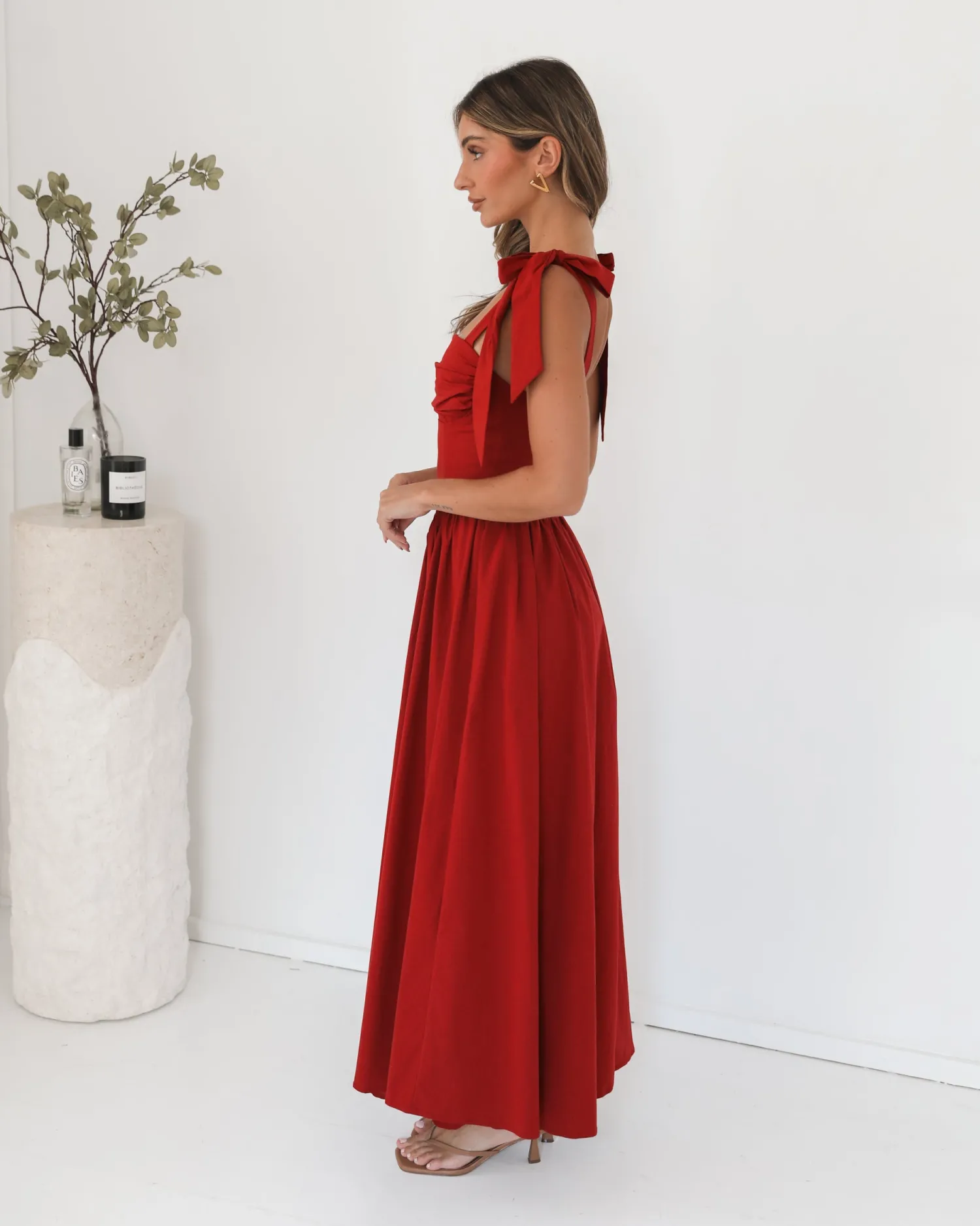 Sale Elvianne Dress - Wine Midi Dresses|Valentine'S Day Dresses