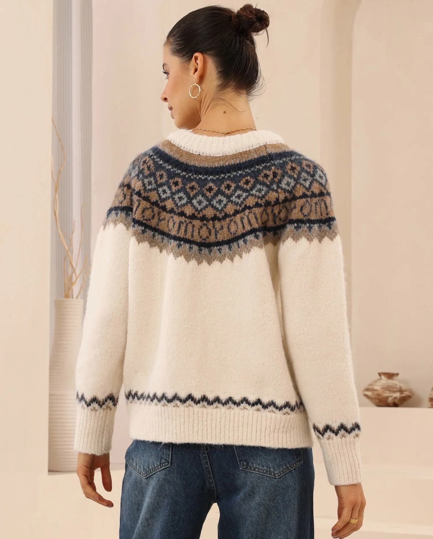 Clearance Elyska Cardigan - Beige Print Cardigans|Knitwear & Jumpers