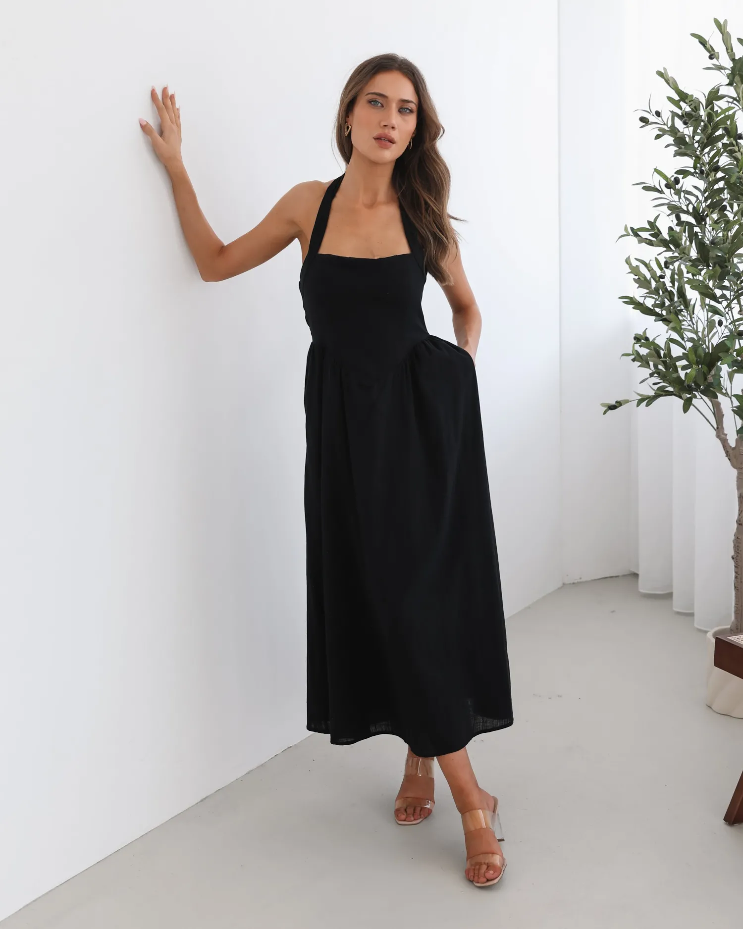 Sale Ensina Dress - Black Maternity Dresses|Maxi Dresses