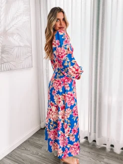 Best Ezmeralda Dress - Cobalt Blossom Floral Dresses|Halter Dresses