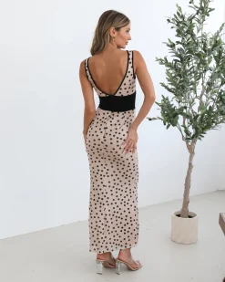 Hot Fabrienne Dress - Beige Spot Spot Dresses|Maxi Dresses