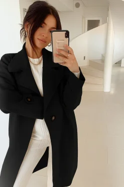 Outlet Fireplace Coat - Black Jacket & Coats|Jackets & Coats