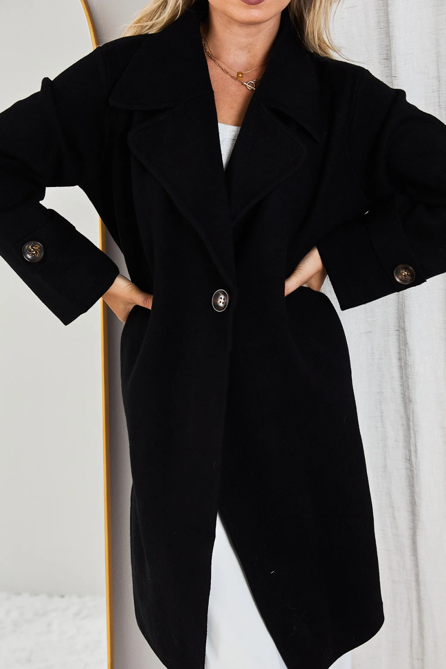 Outlet Fireplace Coat - Black Jacket & Coats|Jackets & Coats