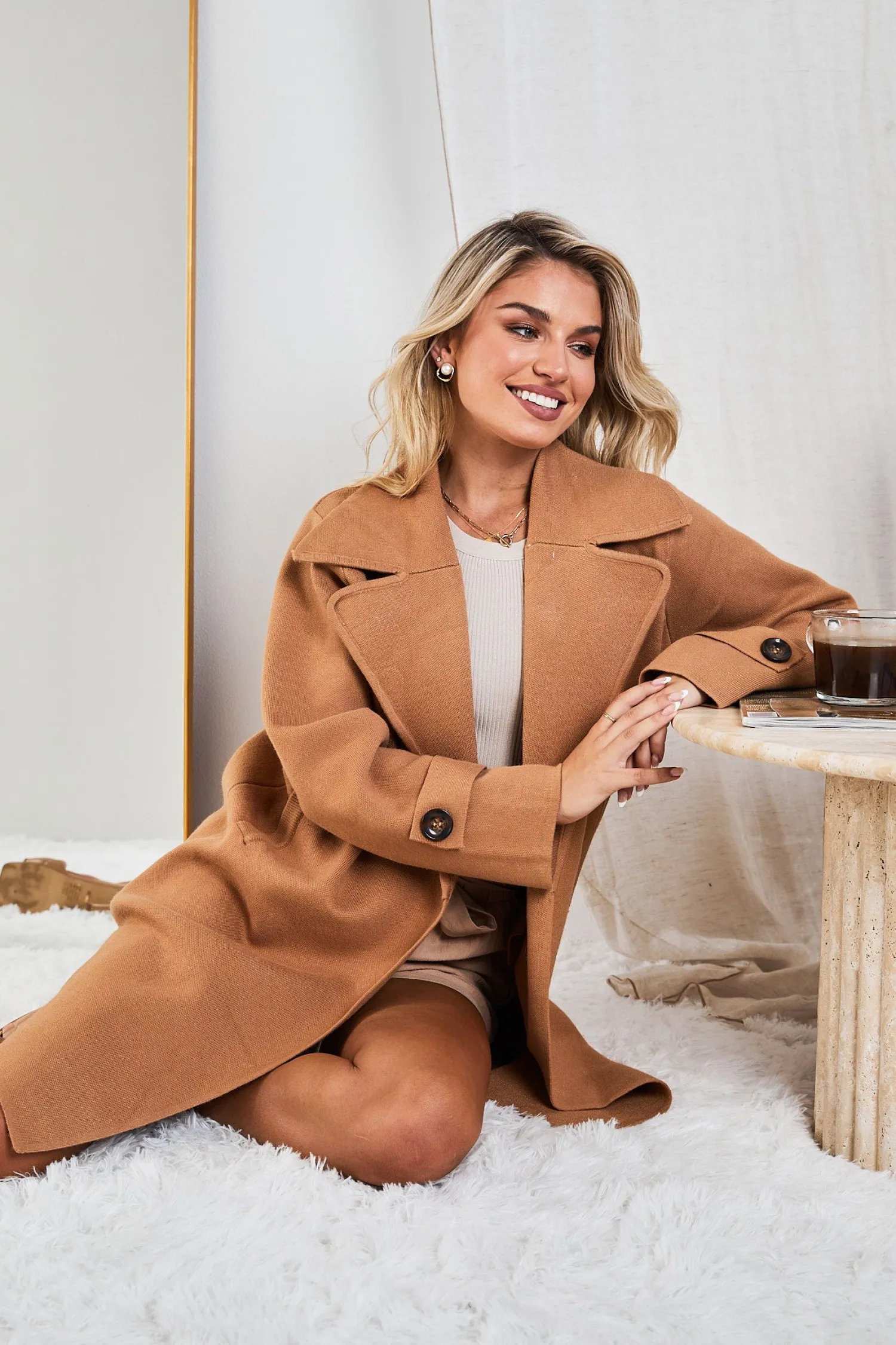 New Fireplace Coat - Camel Jacket & Coats|Jackets & Coats