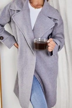 Online Fireplace Coat - Grey Jacket & Coats|Jackets & Coats