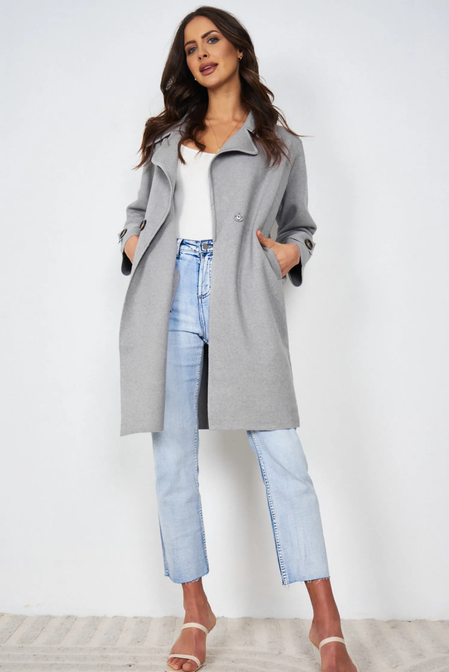 Online Fireplace Coat - Grey Jacket & Coats|Jackets & Coats