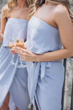 Discount Fleur Strapless Dress - Silver Strapless Dresses|Curve Dresses