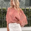 Clearance Gabrielle Top - Pink Maternity Tops|Maternity Tops