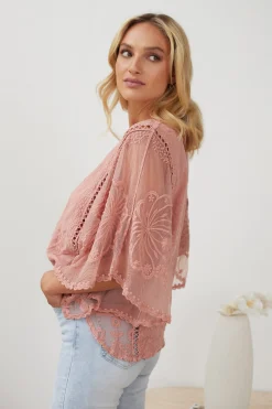 Clearance Gabrielle Top - Pink Maternity Tops|Maternity Tops