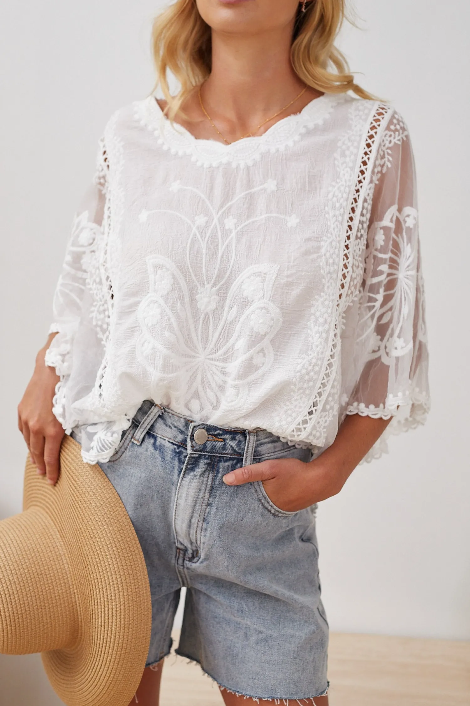 New Gabrielle Top - White Casual Tops|Tops