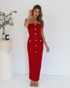 Hot Glyne Dress - Red Maxi Dresses|Date Night Dresses