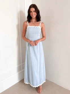 Best Gylfie Dress - Light Blue Maxi Dresses|Holiday Dresses