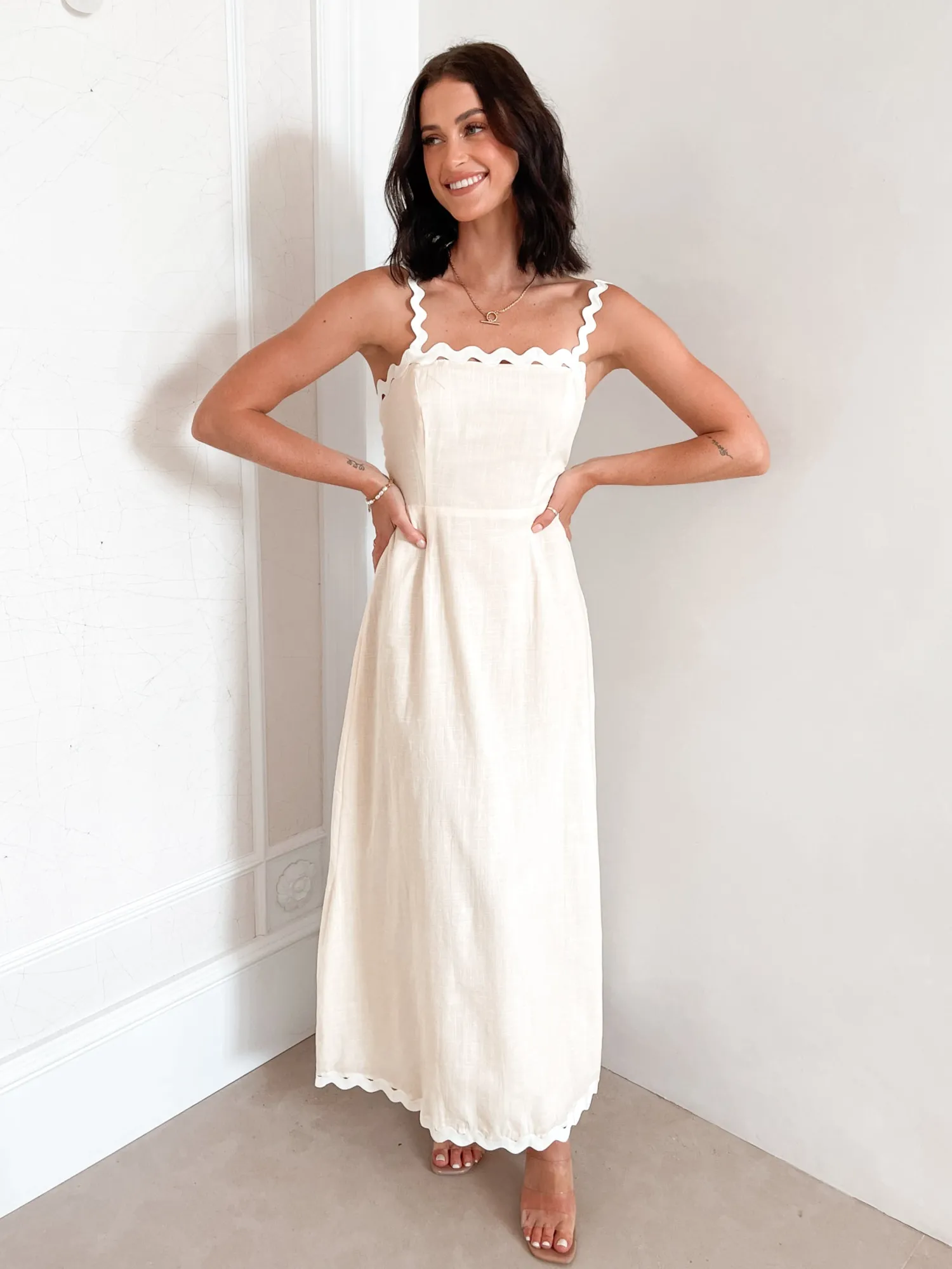 Best Gylfie Dress - Oat Maxi Dresses|Holiday Dresses