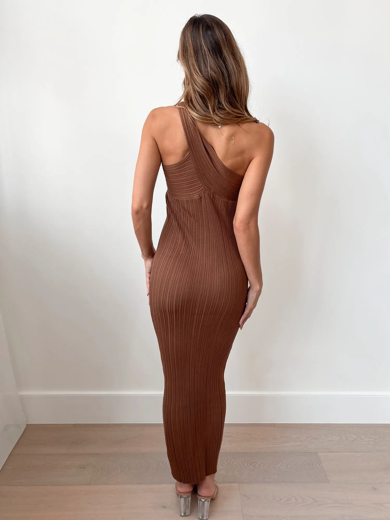 Sale Hellen Knit Dress - Light Chocolate Knit Dresses|Maternity Dresses