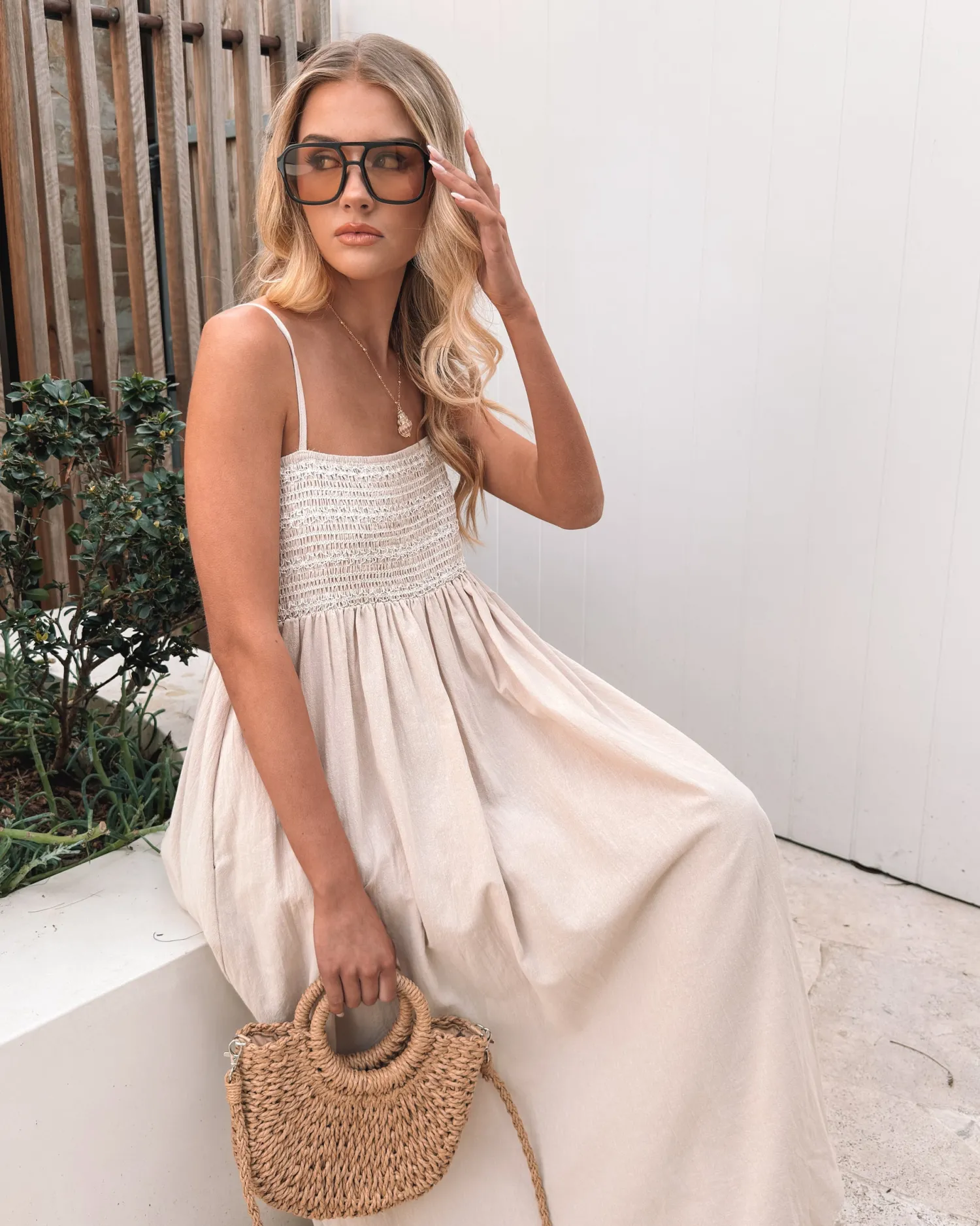 New Ilyndra Dress - Beige Multi Curve Dresses|Maternity Dresses
