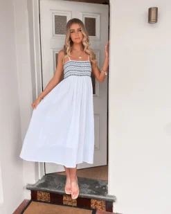 Hot Ilyndra Dress - White Multi Curve Dresses|Maternity Dresses