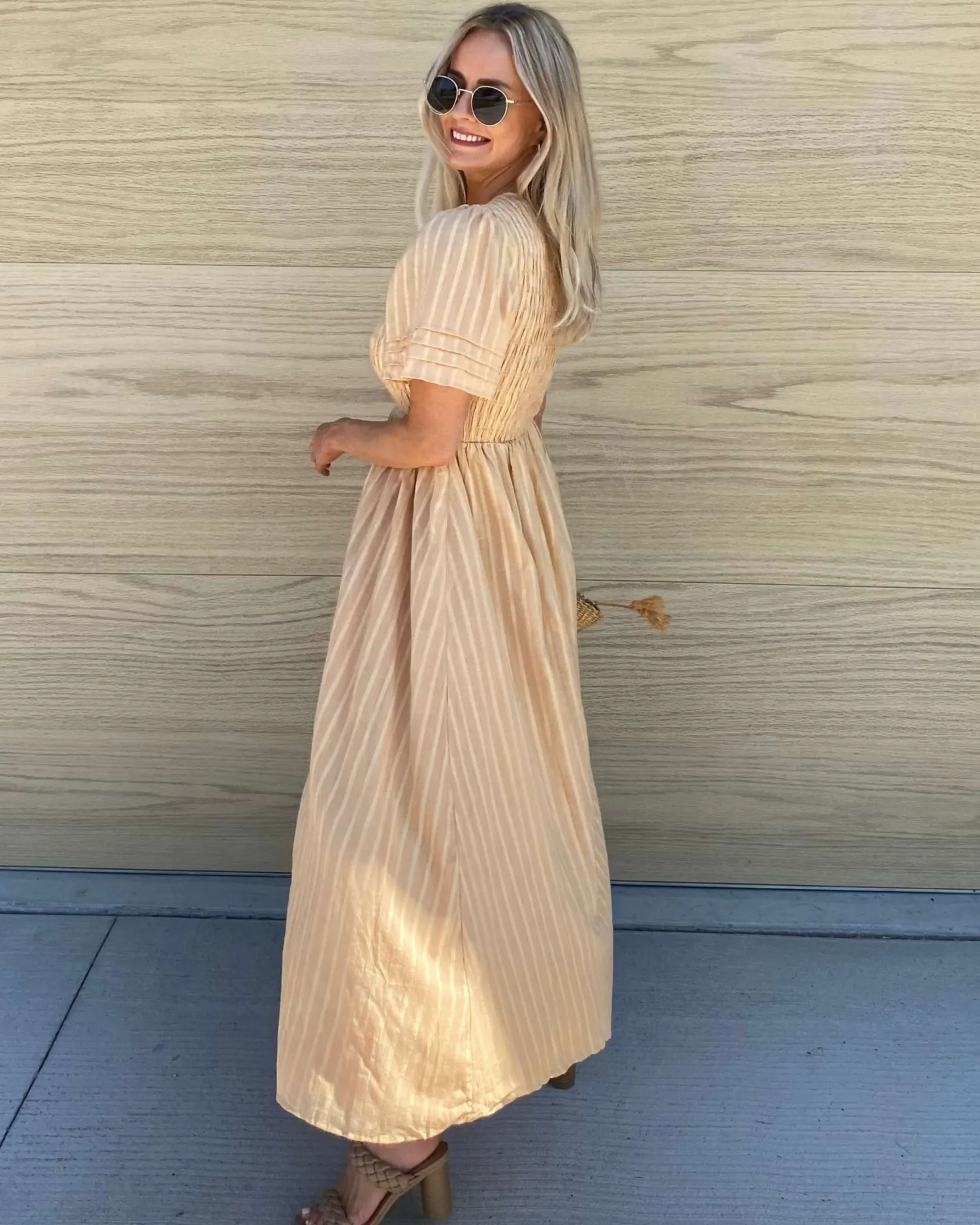 Best Iolana Dress - Beige Maternity Dresses|Midi Dresses