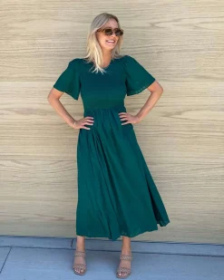 Best Iolana Dress - Deep Green Maternity Dresses|Midi Dresses