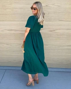 Best Iolana Dress - Deep Green Maternity Dresses|Midi Dresses