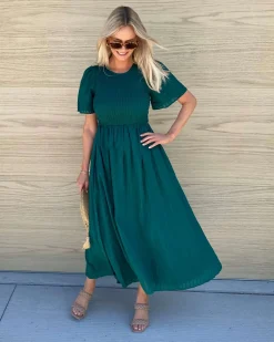 Best Iolana Dress - Deep Green Maternity Dresses|Midi Dresses