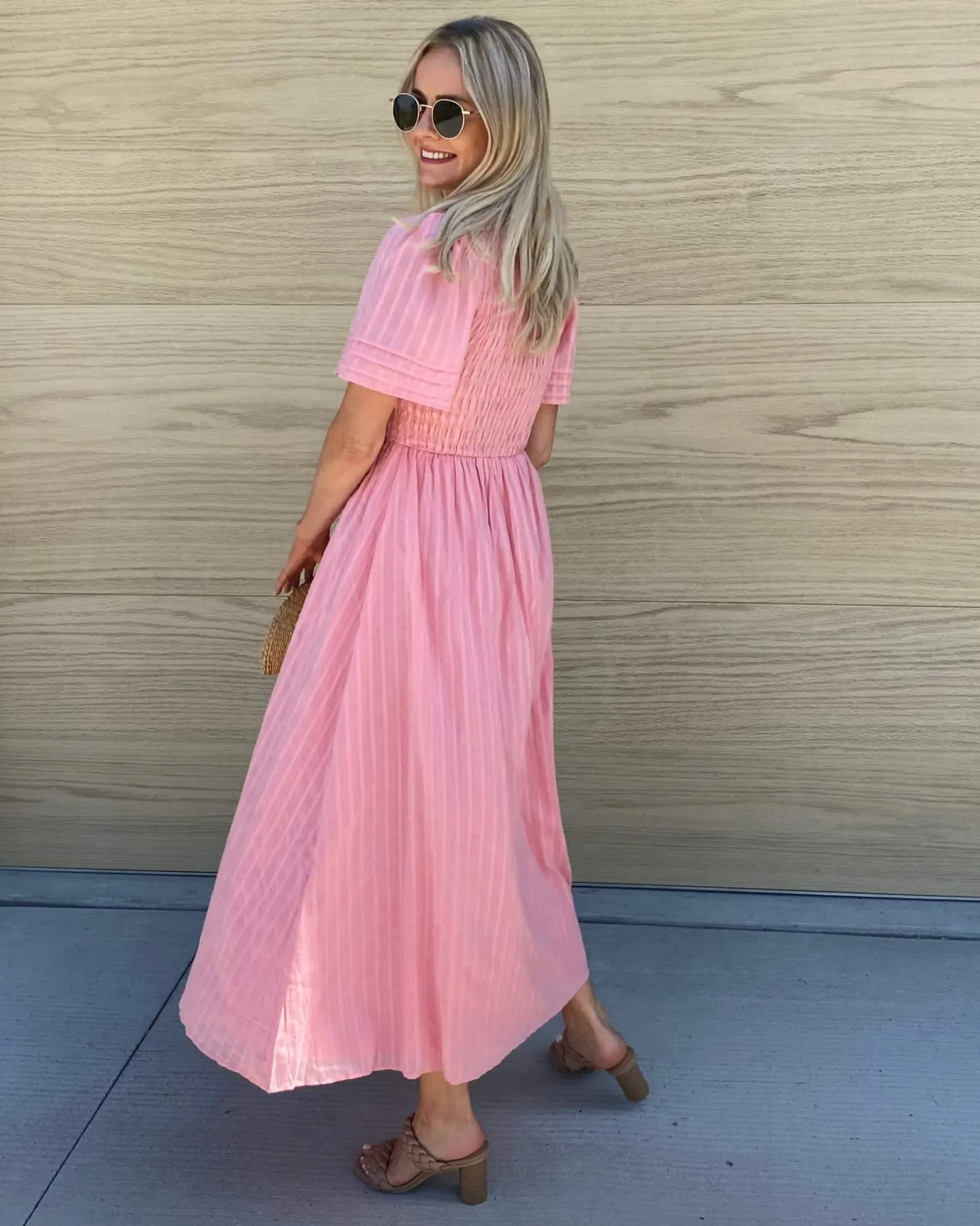 Online Iolana Dress - Pink Basic Dresses|Maternity Dresses